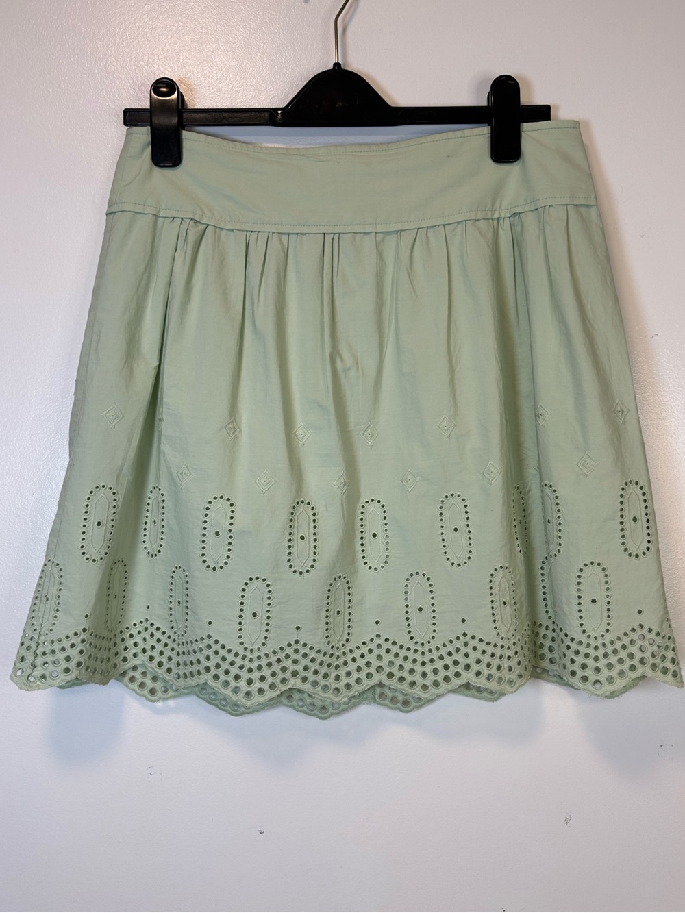 Ann Taylor LOFT‎ Green Cottagecore Prairie Eyelet Trim Women’s Size 8